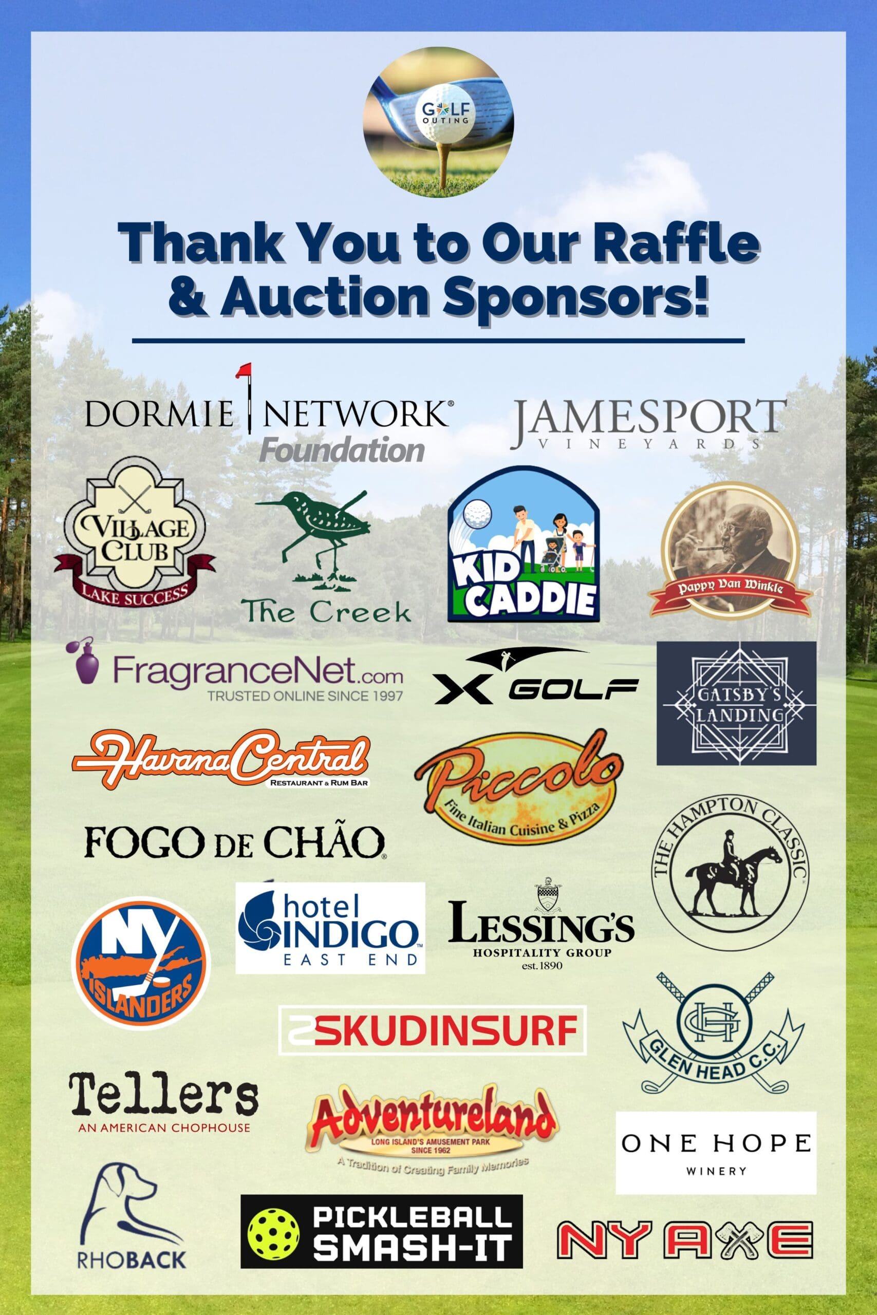 Thank You Raffle Auction Sponsors